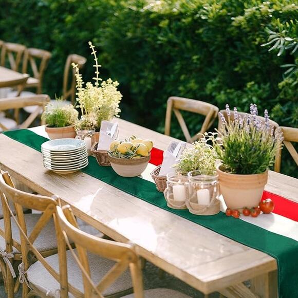 4 Pcs Italy Table Runner Italian Themed Party Decoration - Picture 2 of 4